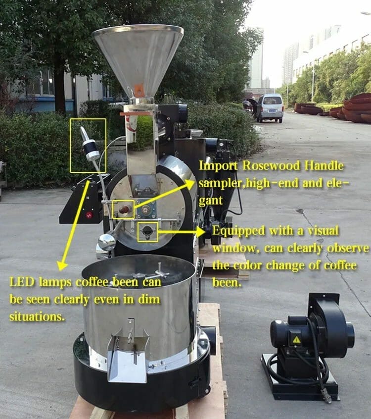 ZD 6kg coffee roaster details 4
